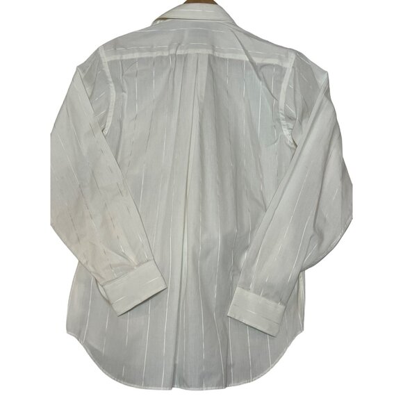 Vintage John Henry White Striped Mens Button-Up Shirt 15.5 34/35 Regular Fit - Picture 8 of 16